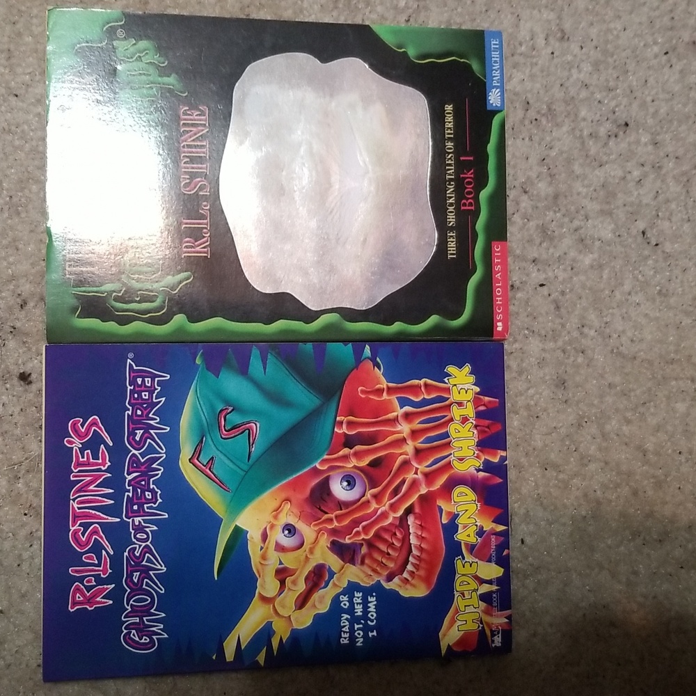 2 r.l stein books ( triple header and hide and shriek)
